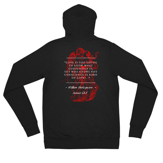 Unisex William Shakespeare Sonnet CLI Zip Hoodie